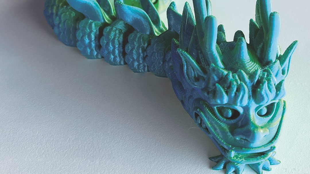 Figura articulada fabricada mediante impresión 3D