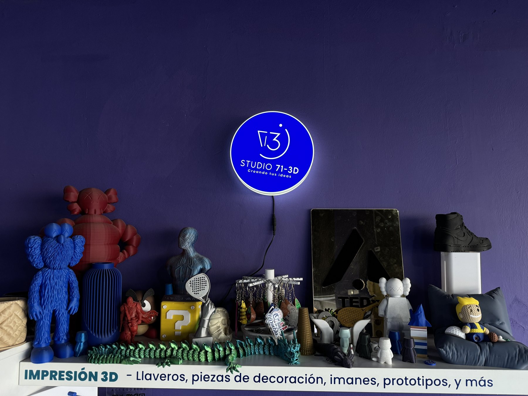 Colección de modelos y piezas impresas en 3D dentro de Studio 71-3D
