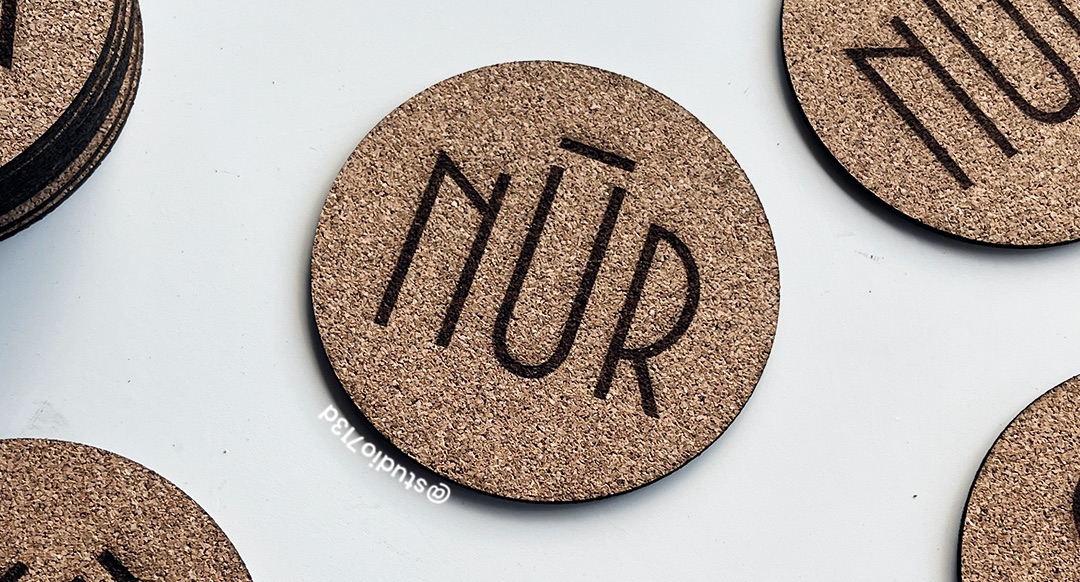 Portavasos de corcho personalizados con grabado láser